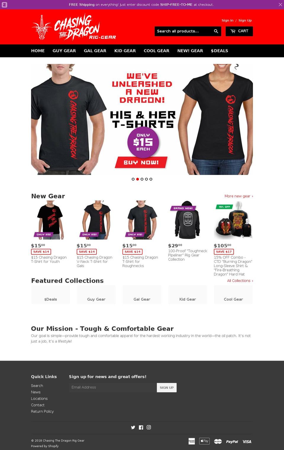 chasingthedragon.ca shopify website screenshot