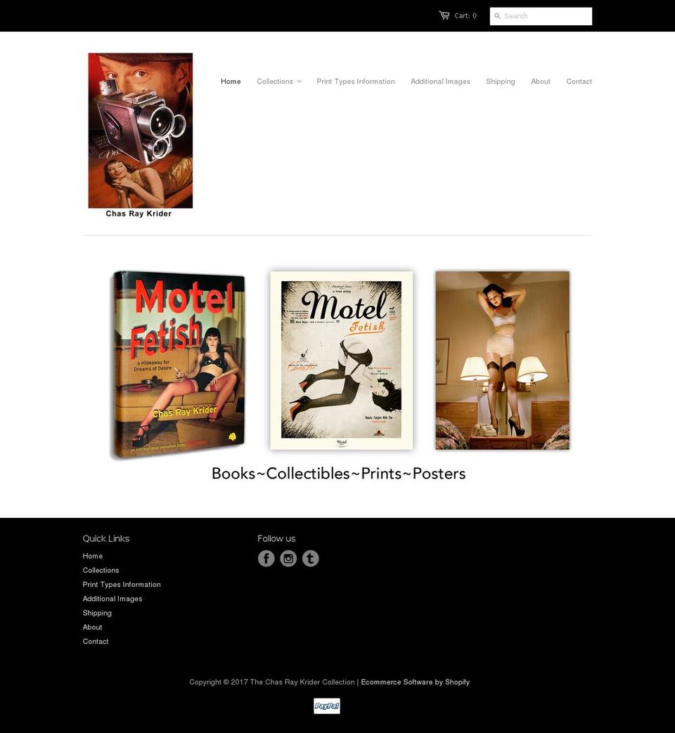 chasraykrider.com shopify website screenshot