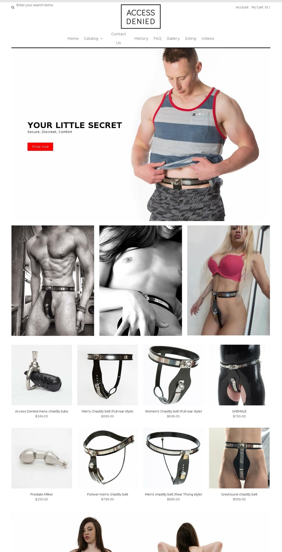 chastityco.com — Shopify storefront screenshot