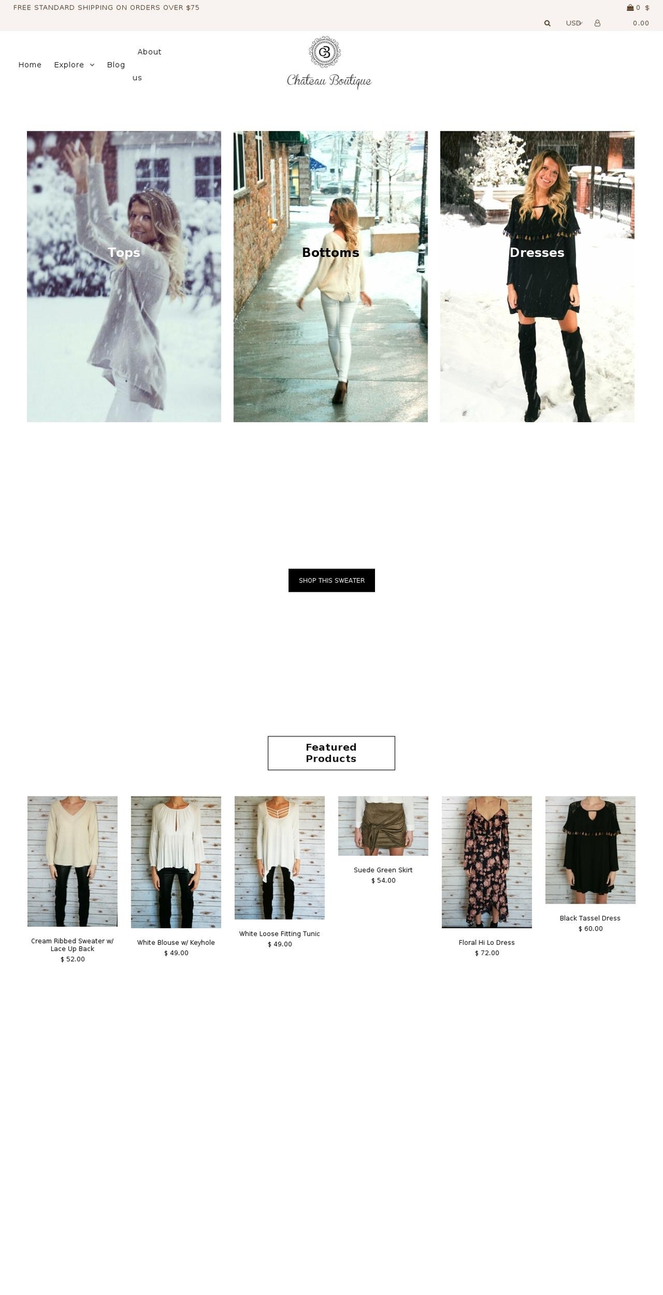 chateau-boutique.com shopify website screenshot