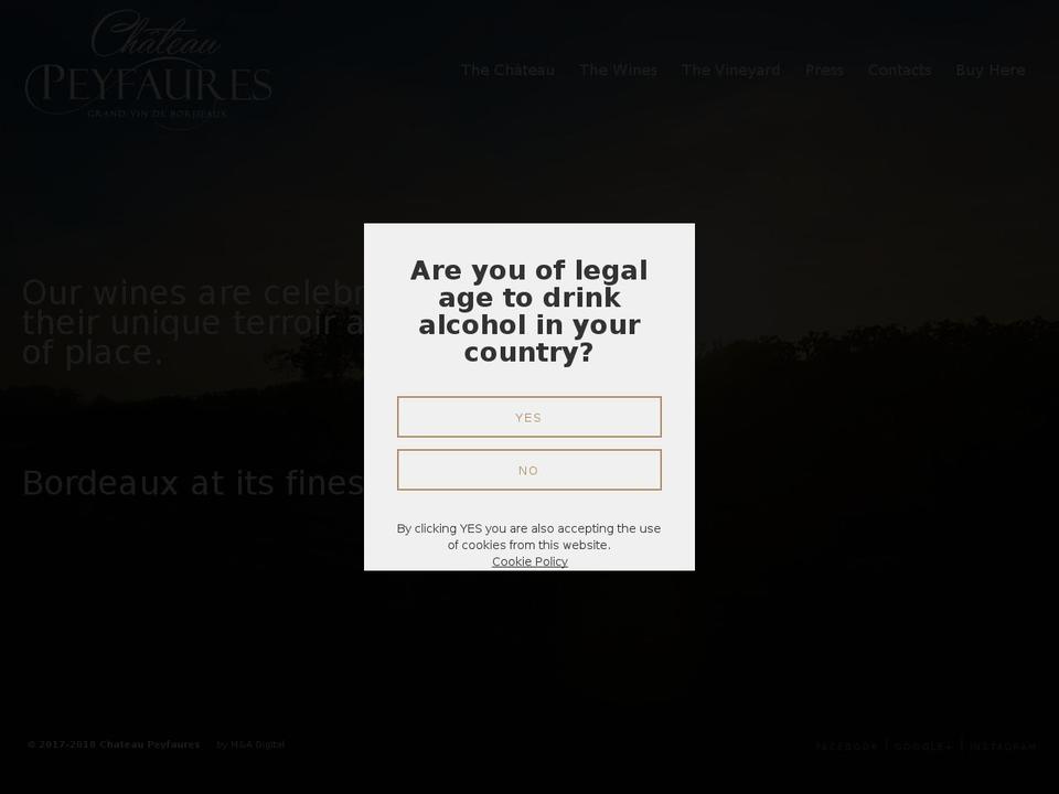chateau-peyfaures.com — Shopify storefront screenshot
