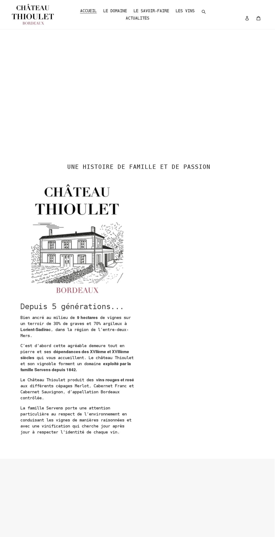 chateau-thioulet.com shopify website screenshot
