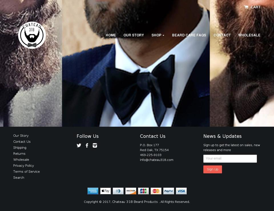 chateau318.com shopify website screenshot