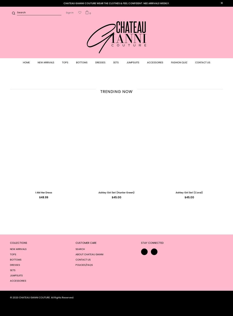 chateaugiannicouture.com shopify website screenshot