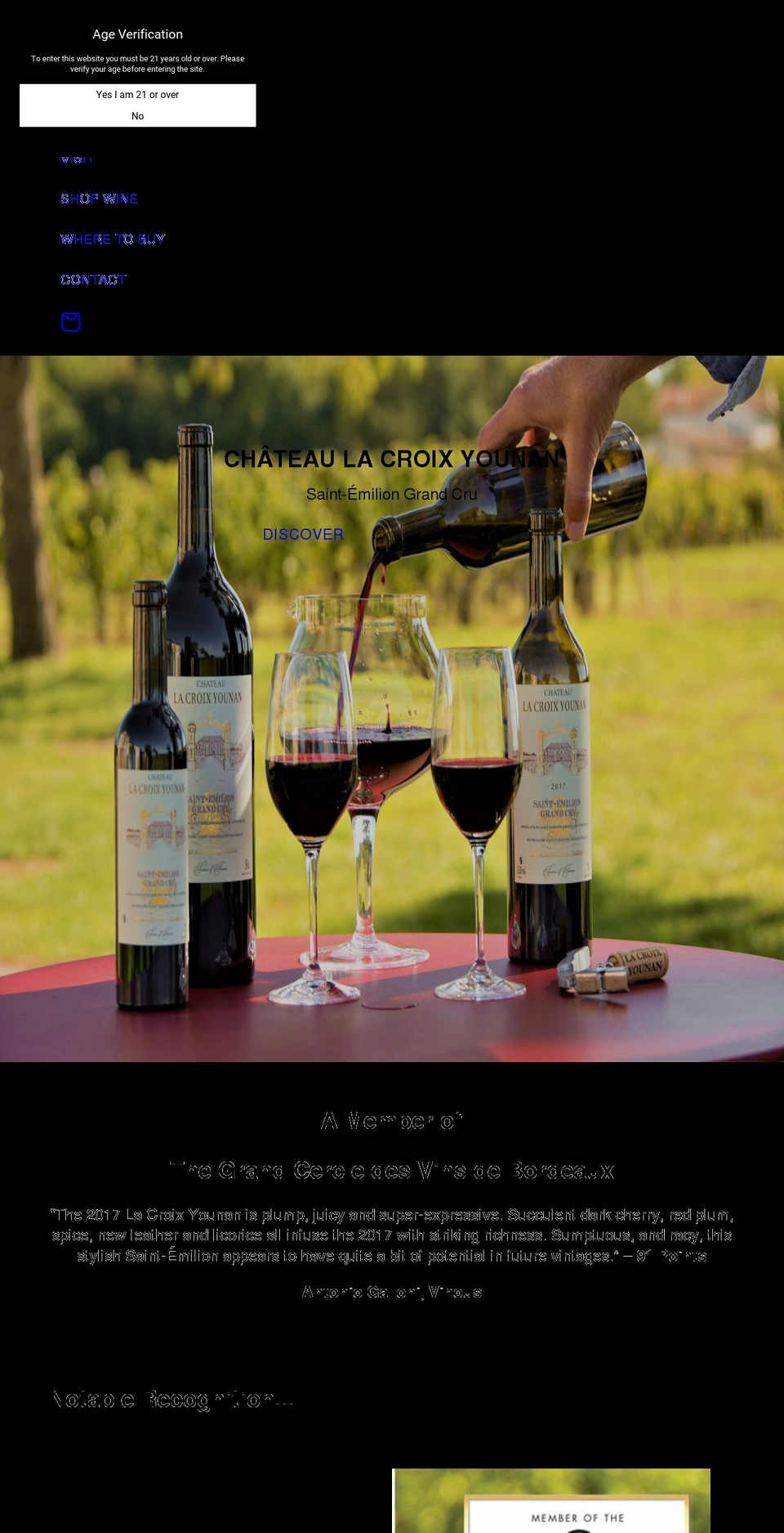 chateaulacroixyounan.com shopify website screenshot