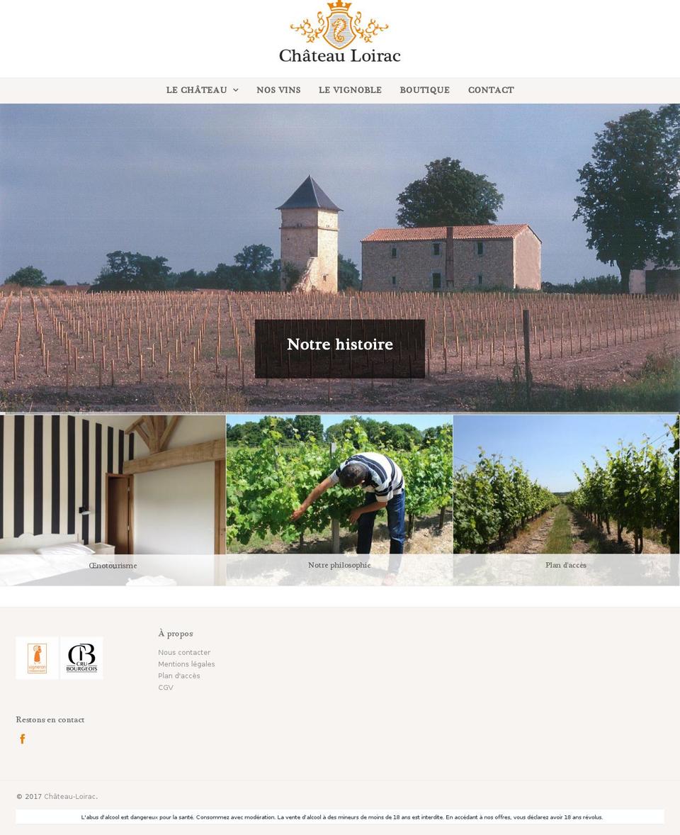 chateauloirac.com — Shopify storefront screenshot