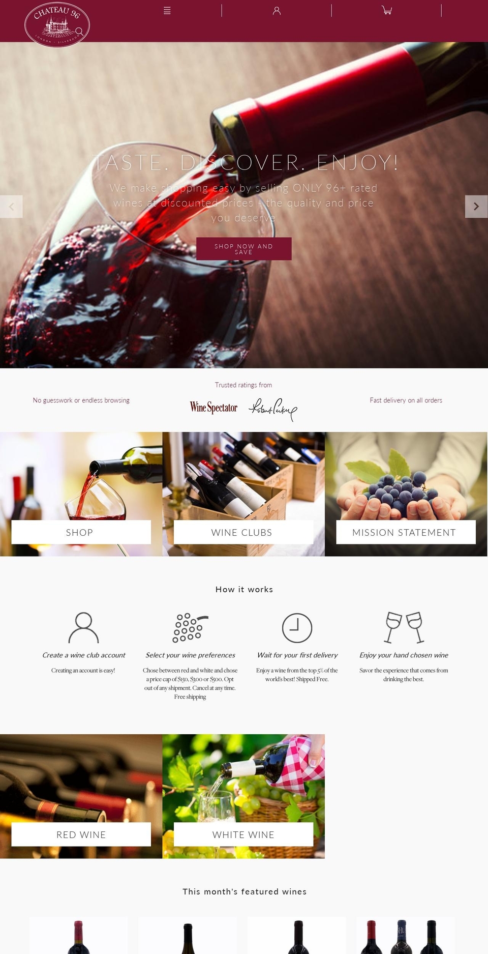chateauninetysix.com shopify website screenshot