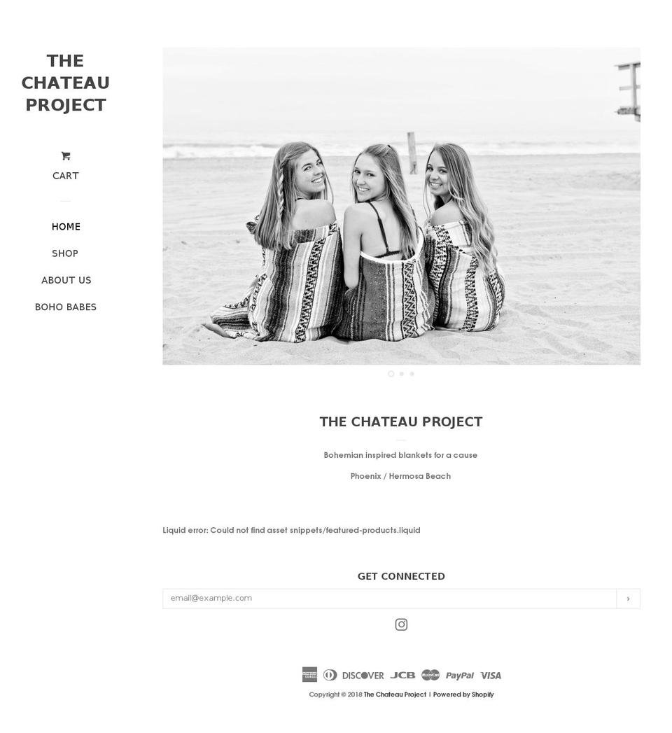 chateauprojectboho.com shopify website screenshot