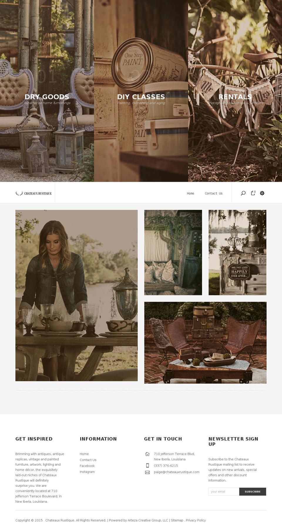 chateauxrustique.com shopify website screenshot