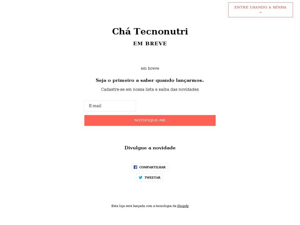 chatecnonutri.com.br shopify website screenshot