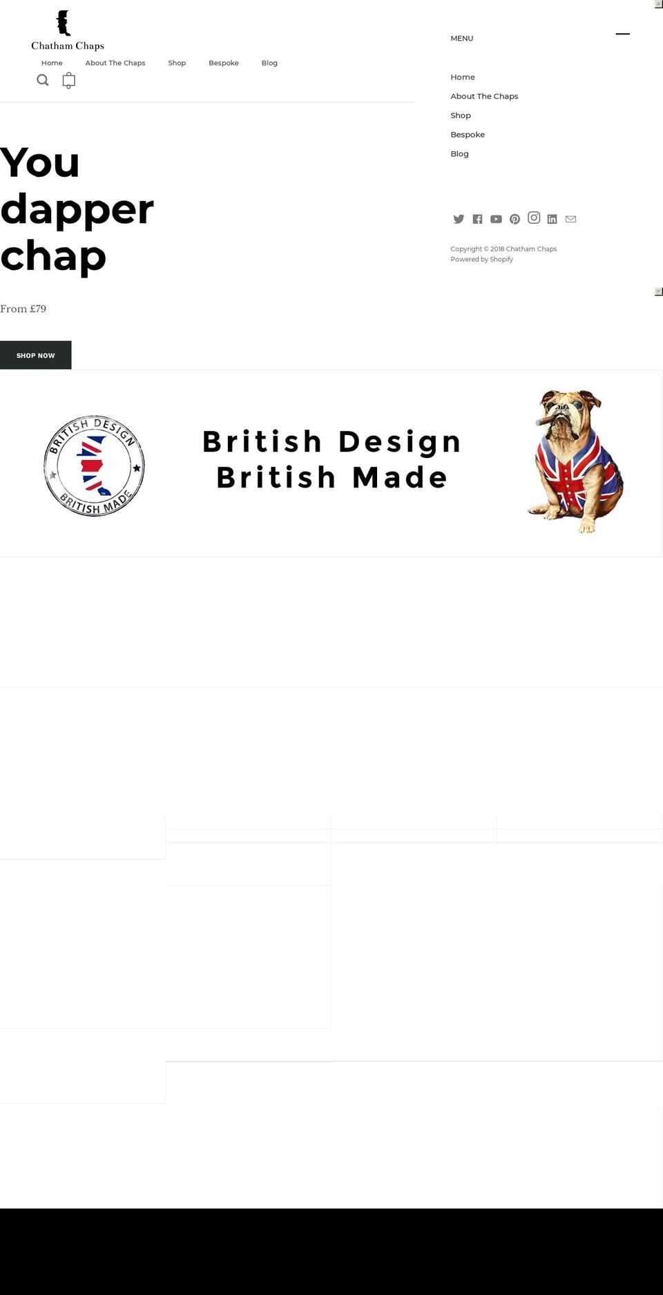 chathamchaps.com — Shopify storefront screenshot