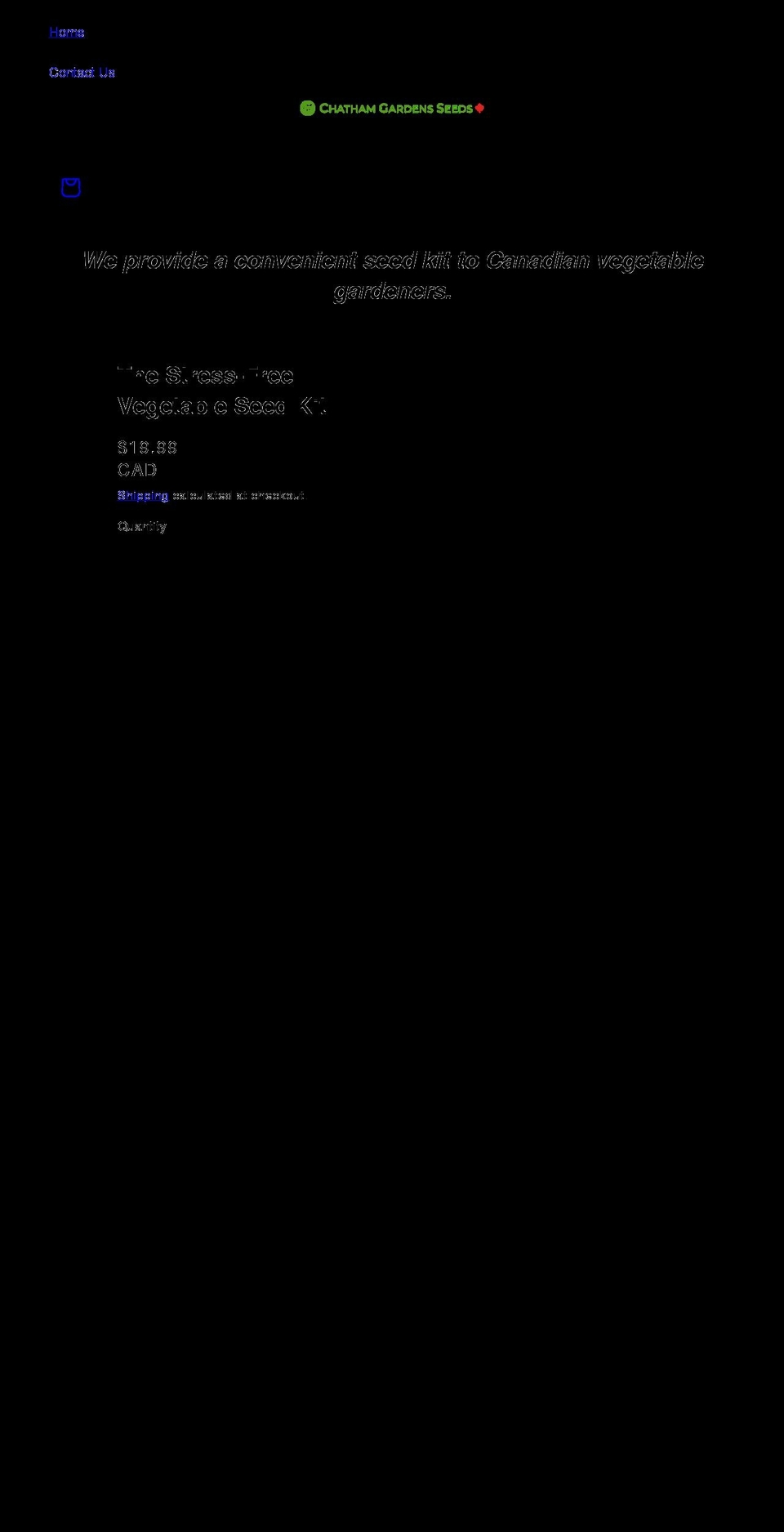 chathamgardensseeds.com shopify website screenshot