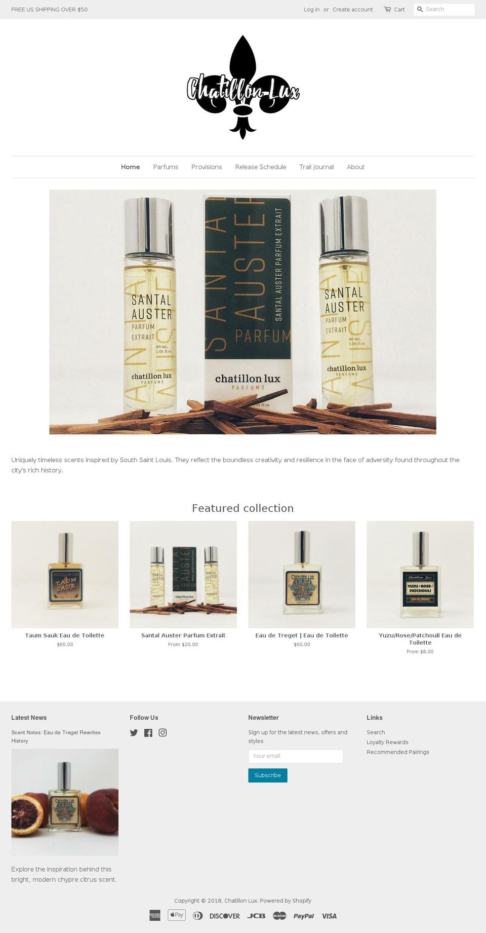 chatillonlux.net shopify website screenshot