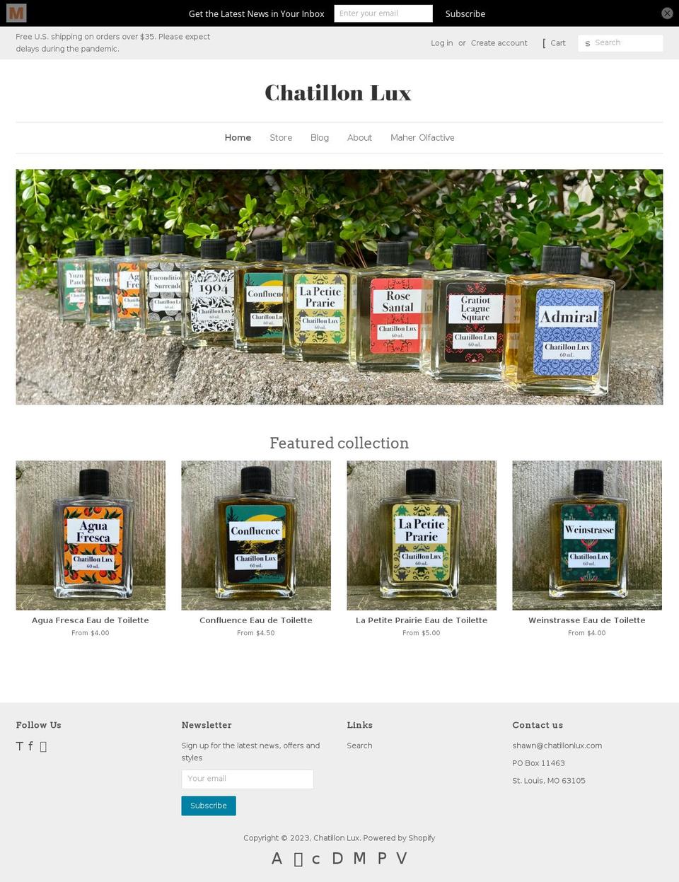 chatillonluxe.com — Shopify storefront screenshot