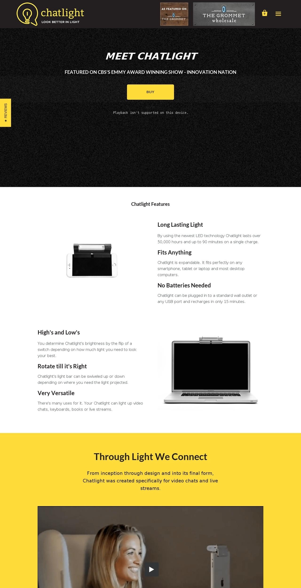 chatlighting.com shopify website screenshot