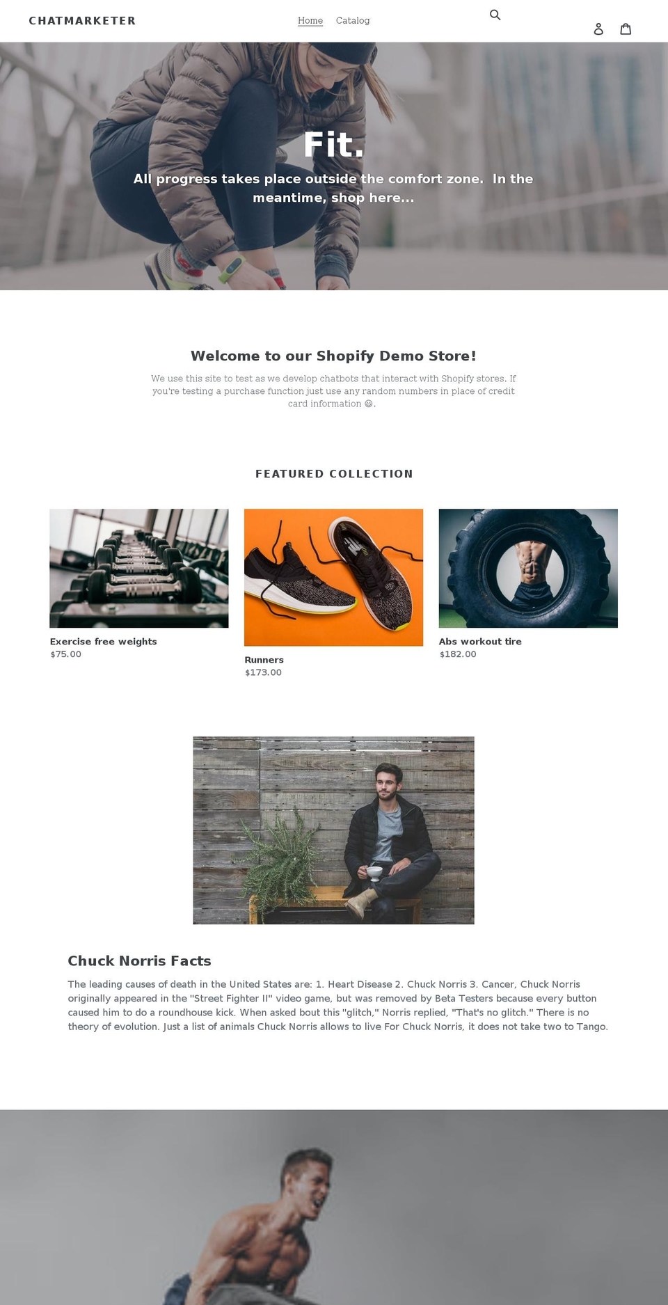 chatmarketer.myshopify.com shopify website screenshot