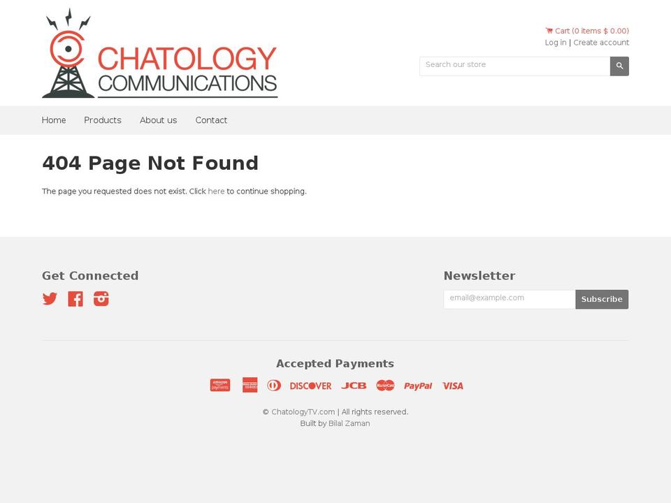 chatologycommunications.com shopify website screenshot