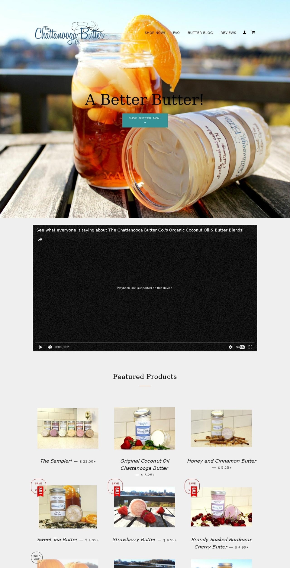 Work ITG Shopify theme site example chattanoogabutter.com