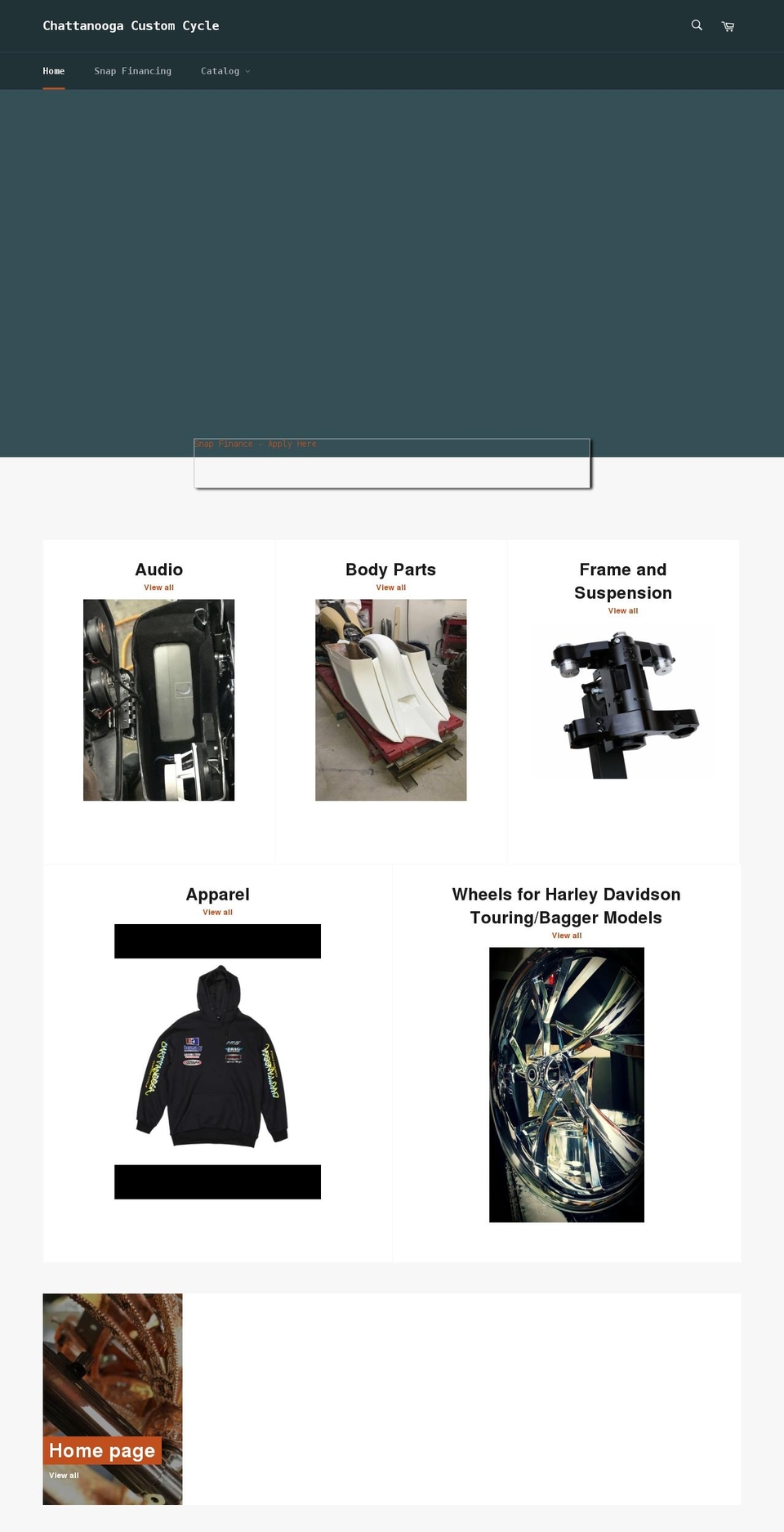 chattanoogacustomcycle.com shopify website screenshot