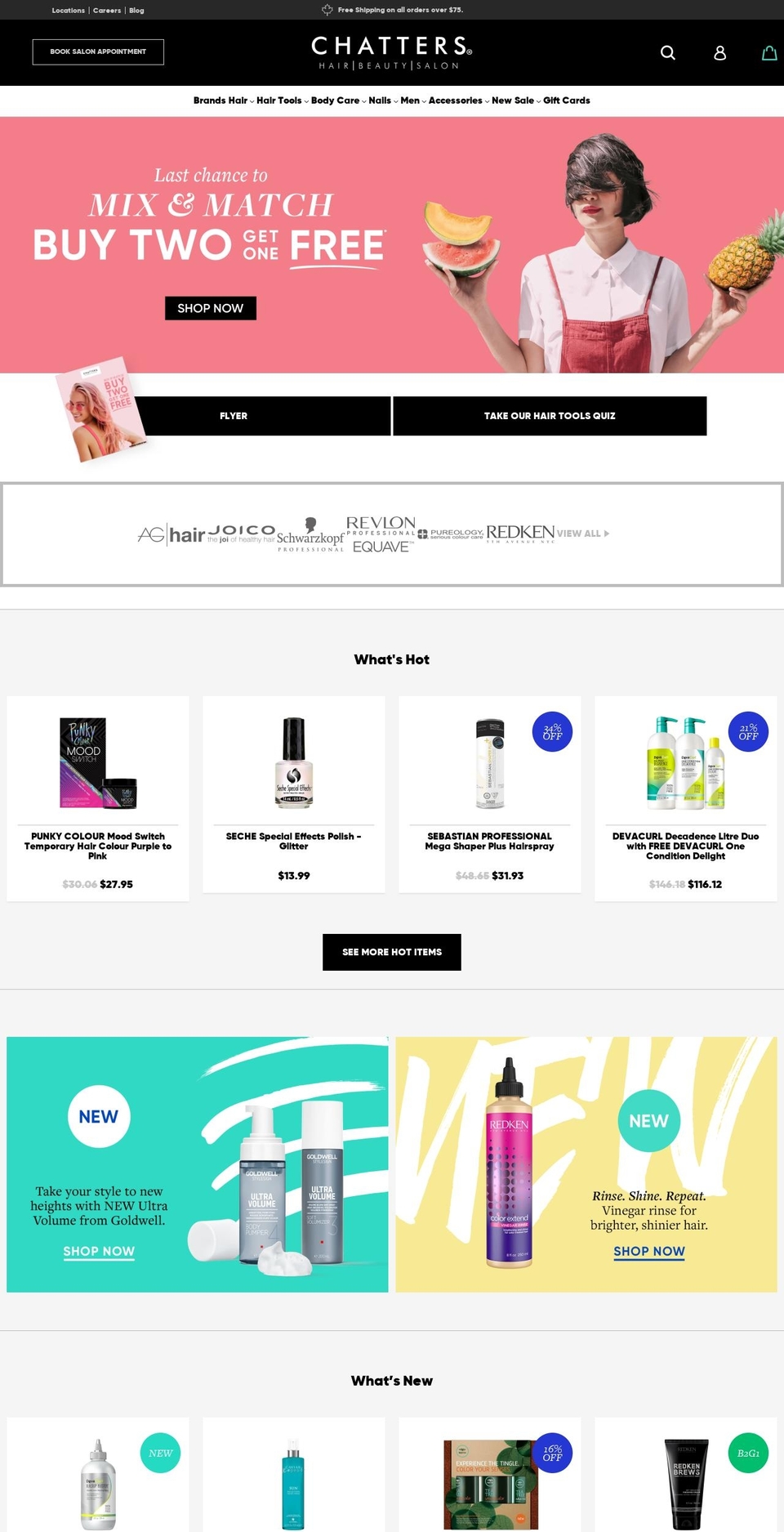 Demac Production Shopify theme site example chattersbeauty.com