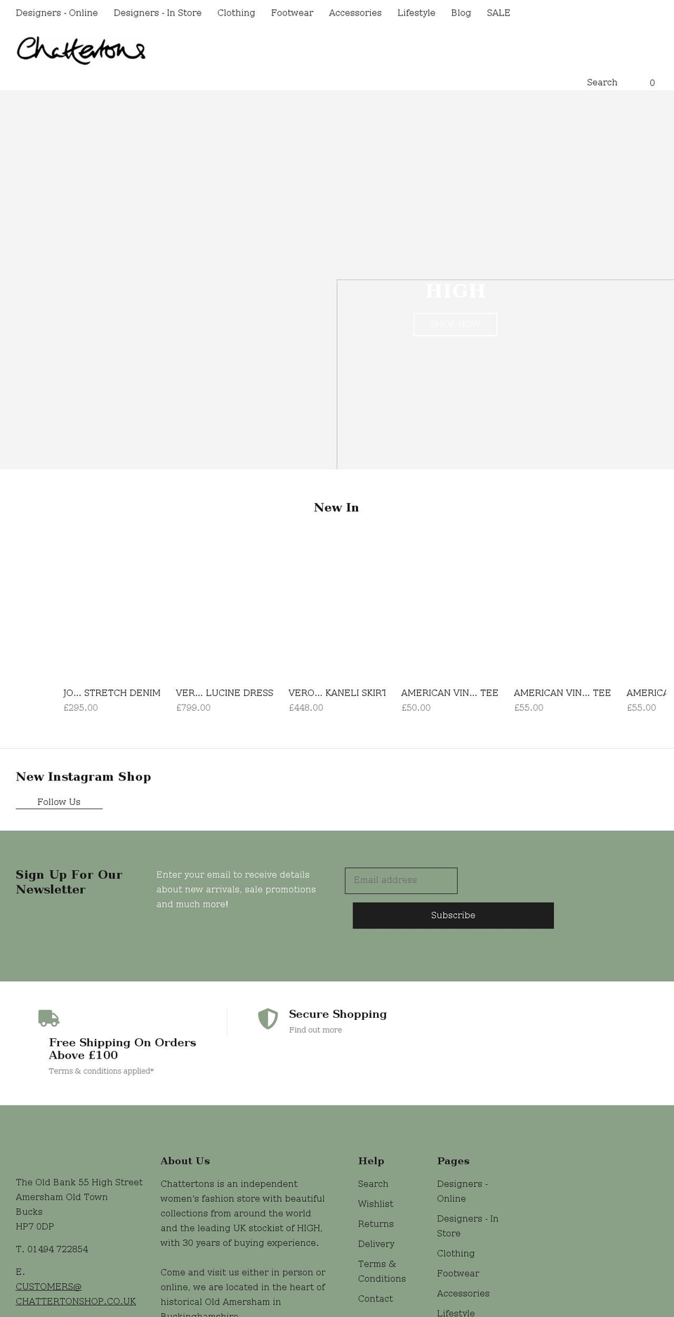 chattertonshop.co.uk shopify website screenshot