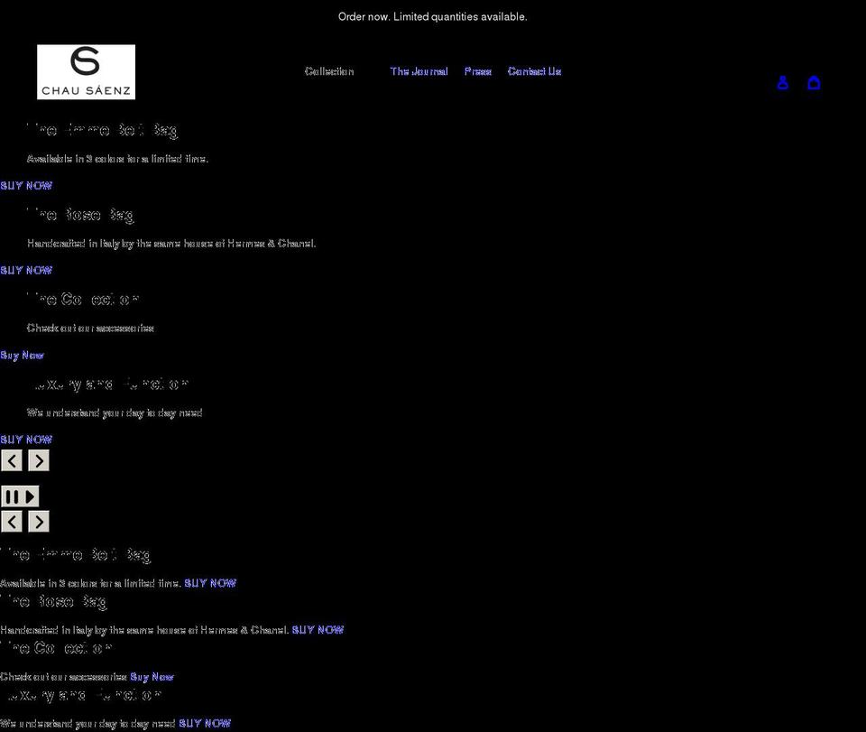 chausaenz.com shopify website screenshot
