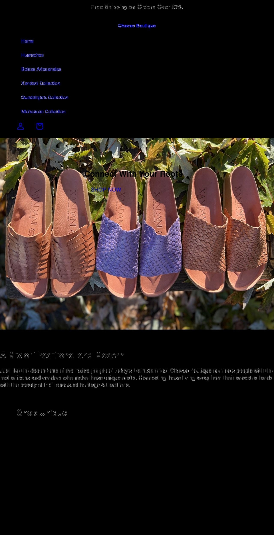 chavacboutique.com shopify website screenshot