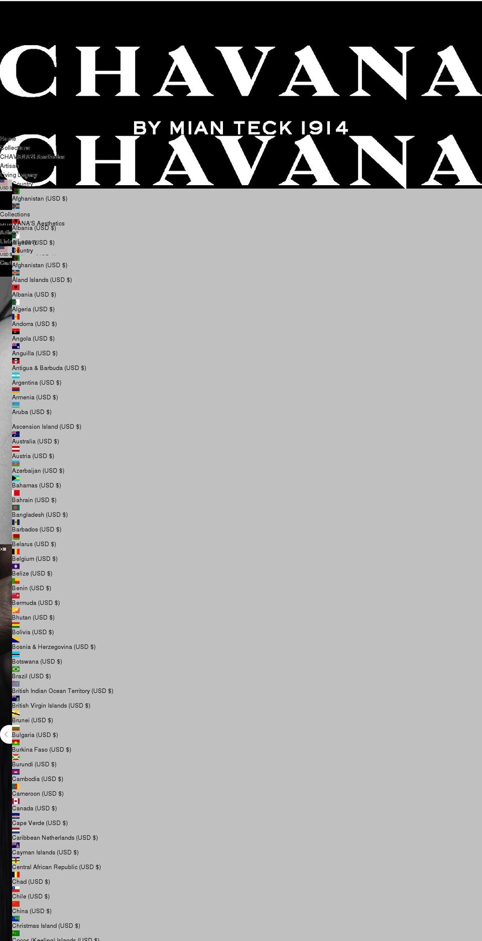 chavanajewelry.com shopify website screenshot