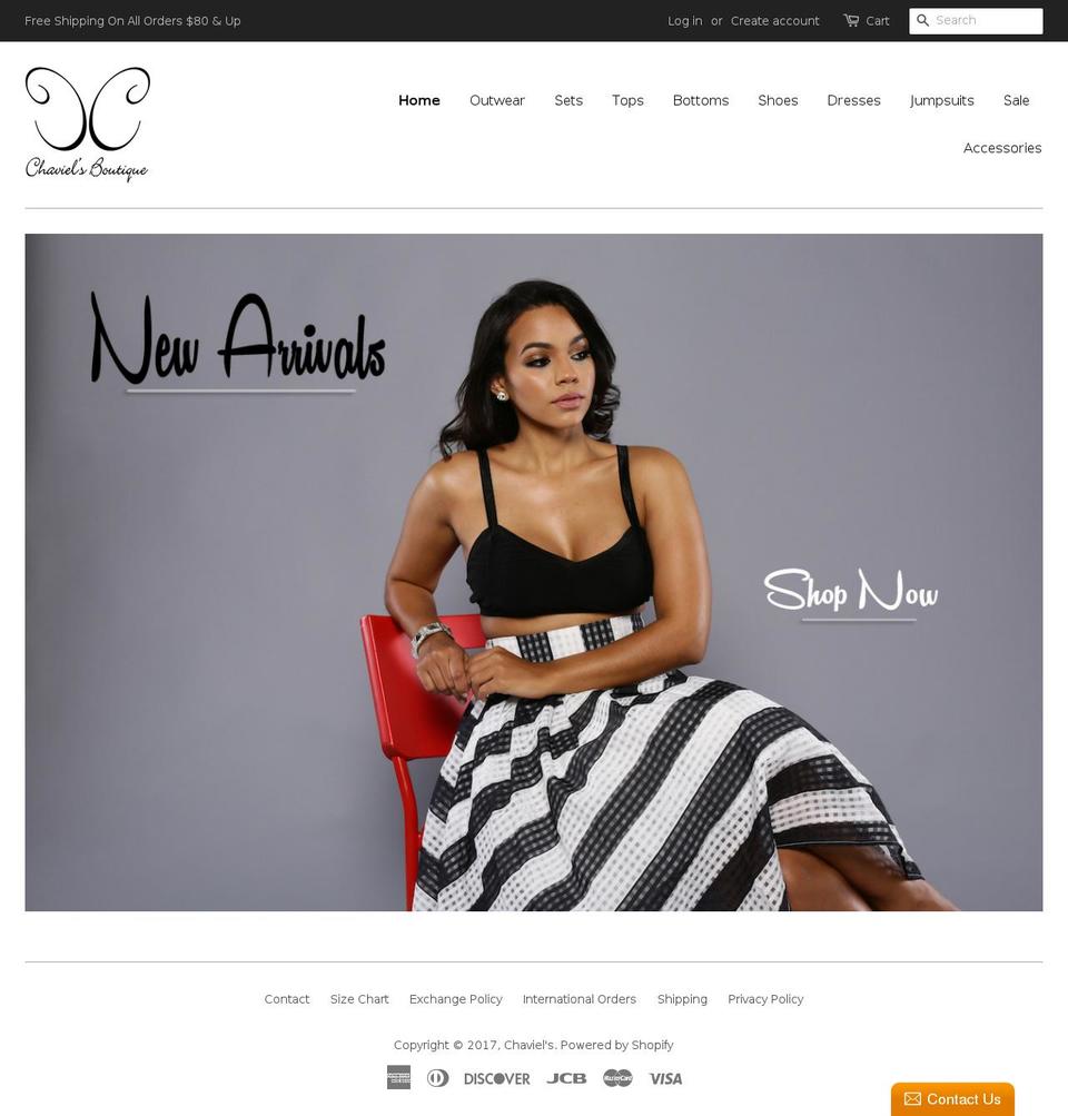 chaviels.com shopify website screenshot