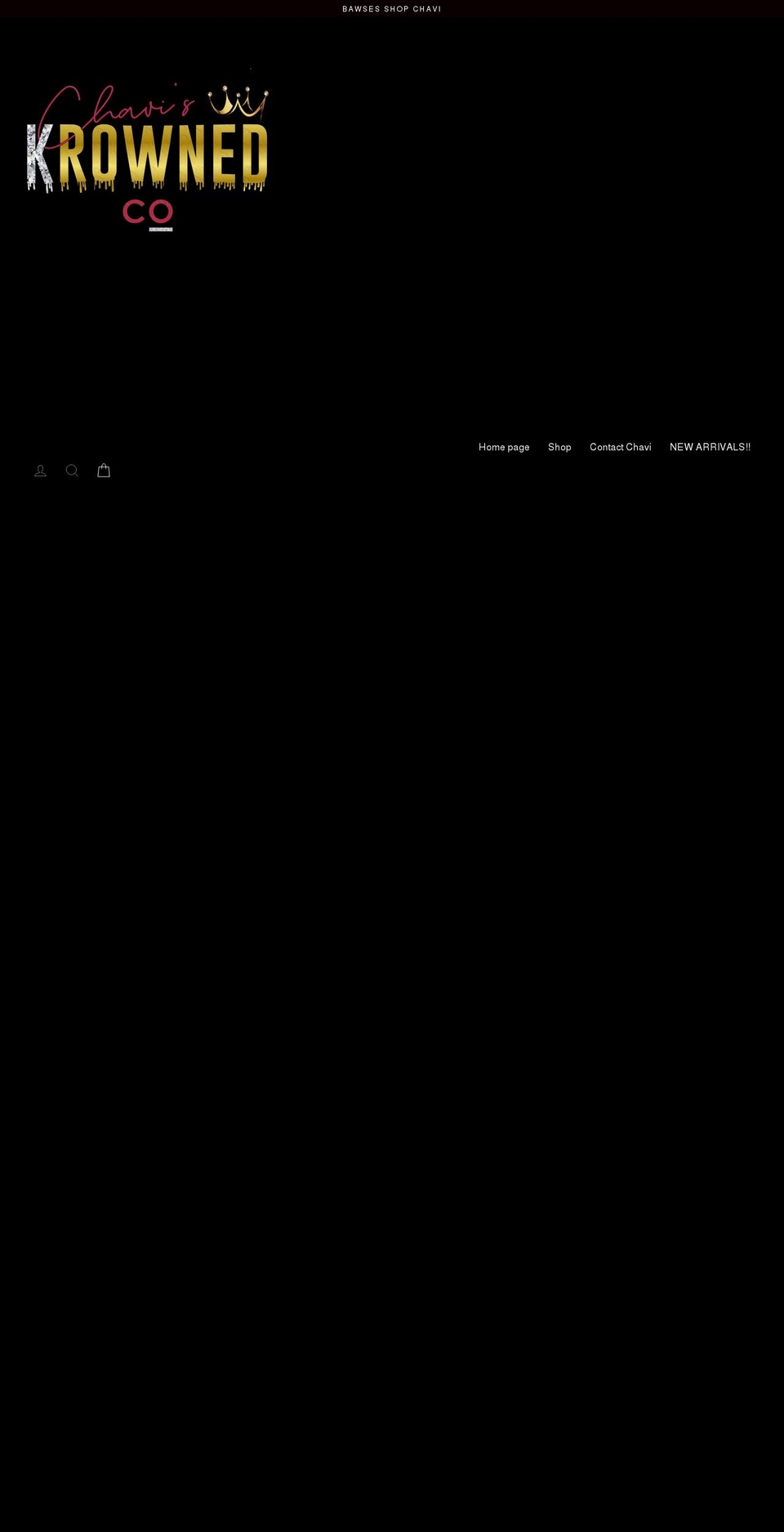 chaviskrownedco.com shopify website screenshot