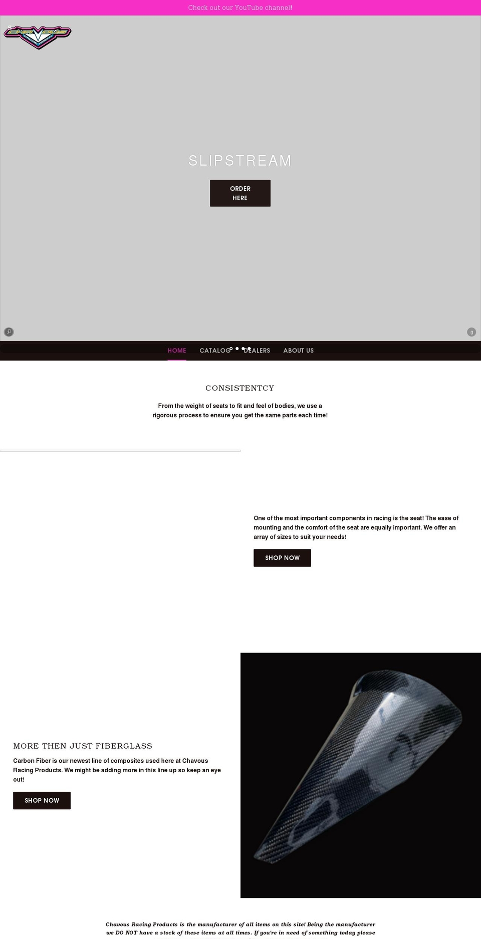 chavousracingproducts.net shopify website screenshot