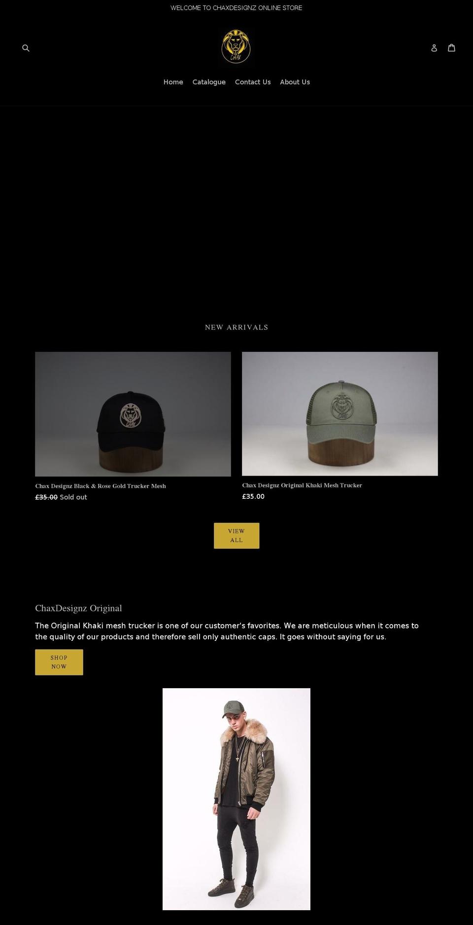 chaxdesignz.com — Shopify storefront screenshot