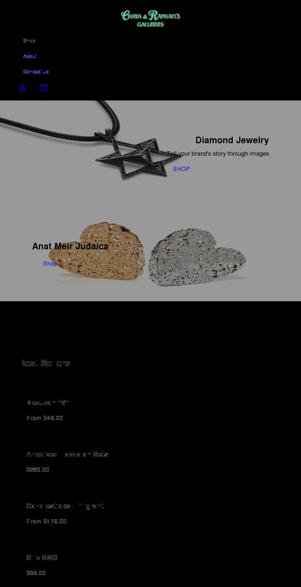 chayagallery.com shopify website screenshot