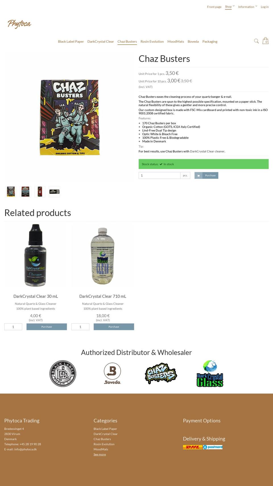 chazbusters.com — Shopify storefront screenshot