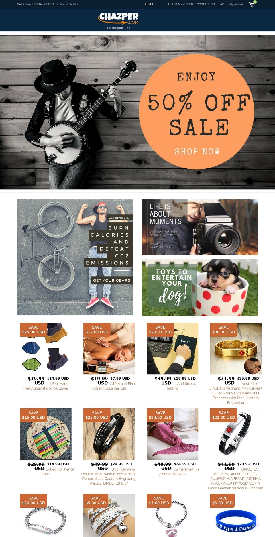 chazper.com — Shopify storefront screenshot