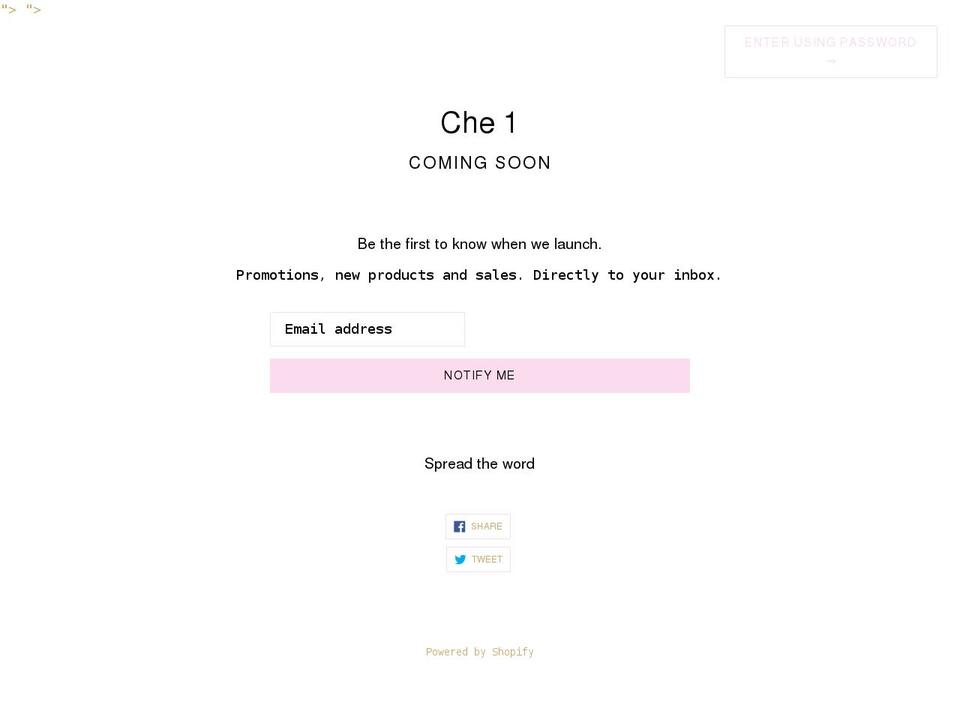 che1boutique.com shopify website screenshot