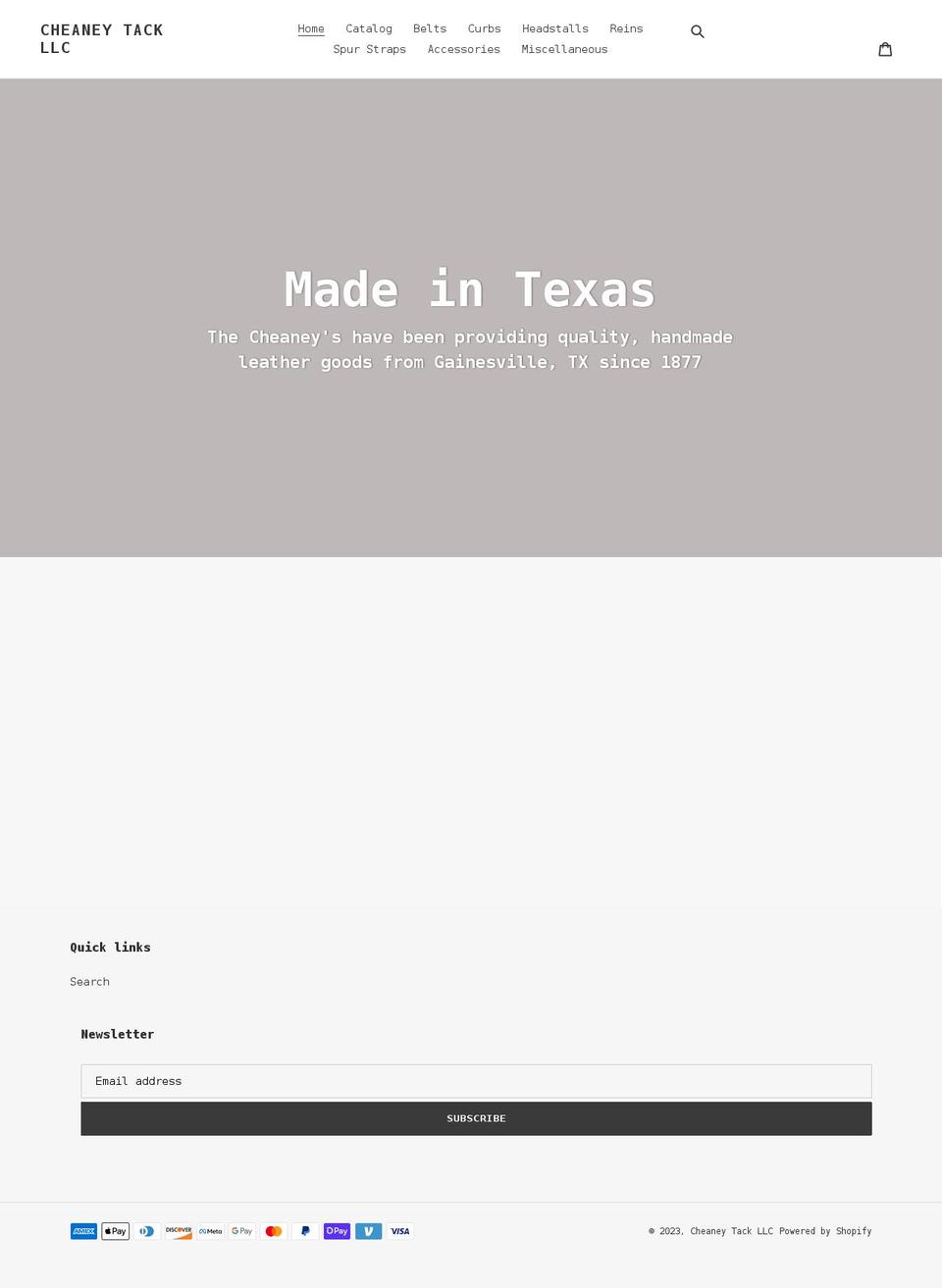 cheaneytack.com shopify website screenshot