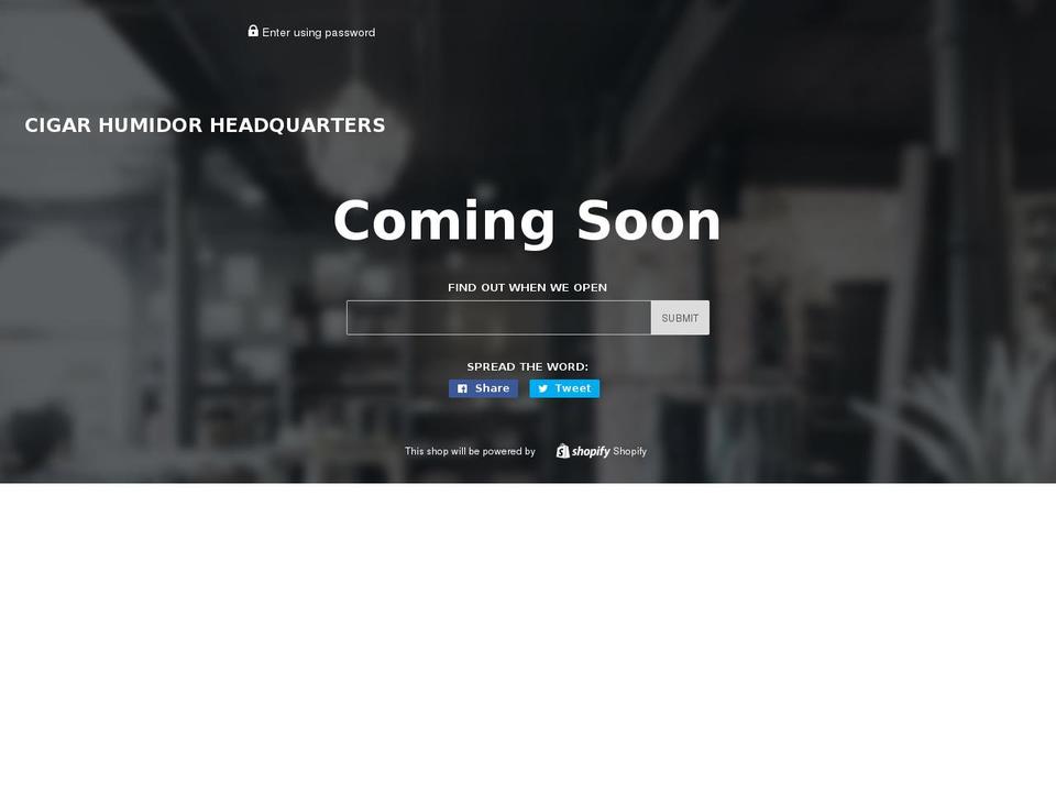 cheap-humidors.com shopify website screenshot