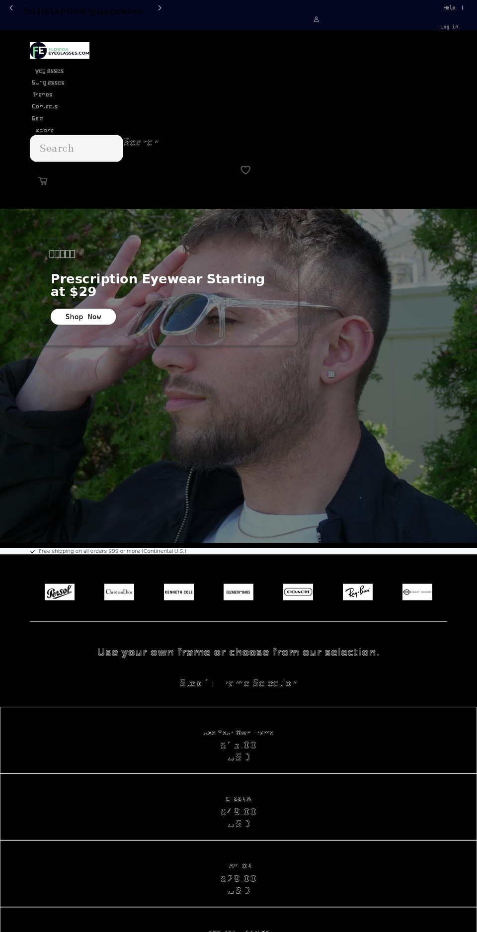 cheap-rx-eyeglasses.myshopify.com shopify website screenshot