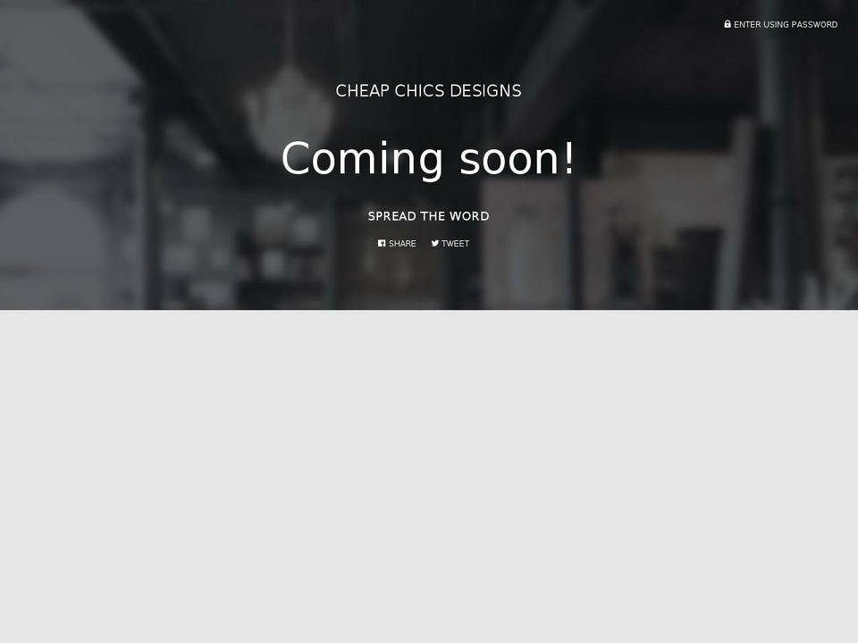 cheapchicsdesigns.com shopify website screenshot