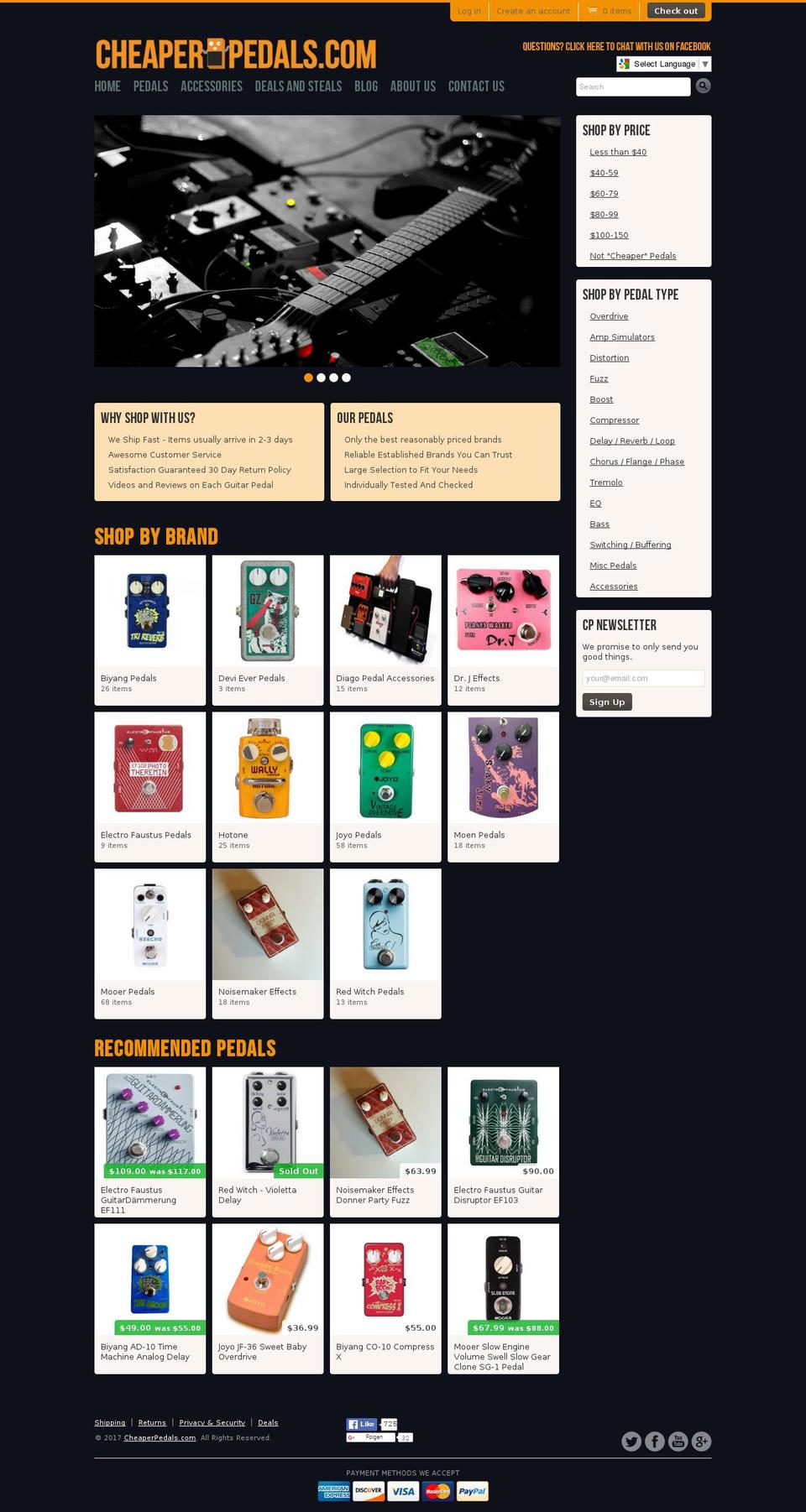 cheaperpedals.com shopify website screenshot