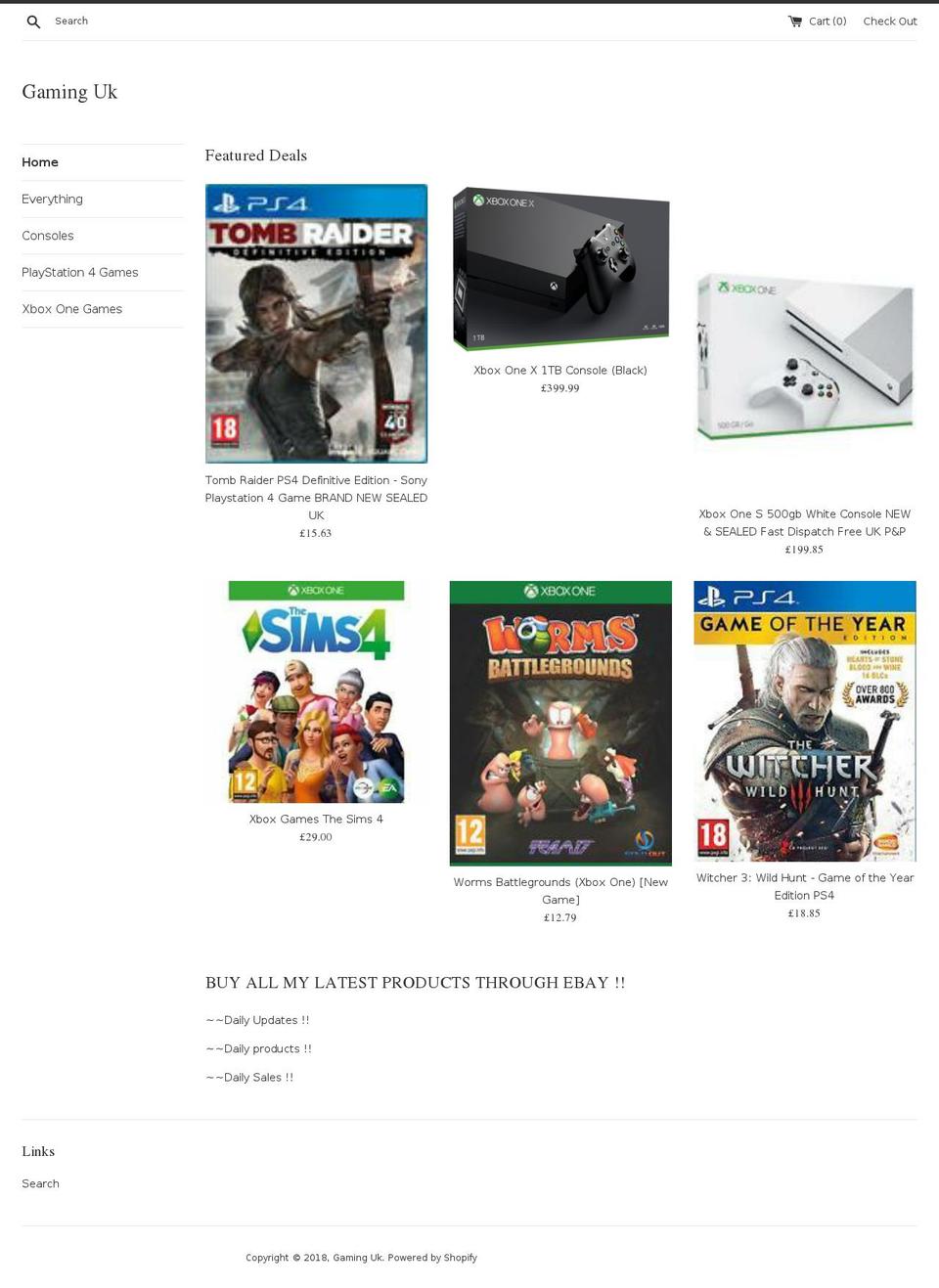 cheapgamesuk.com — Shopify storefront screenshot