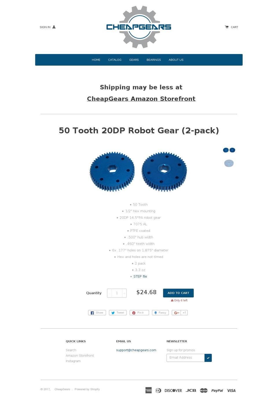 cheapgears.com shopify website screenshot