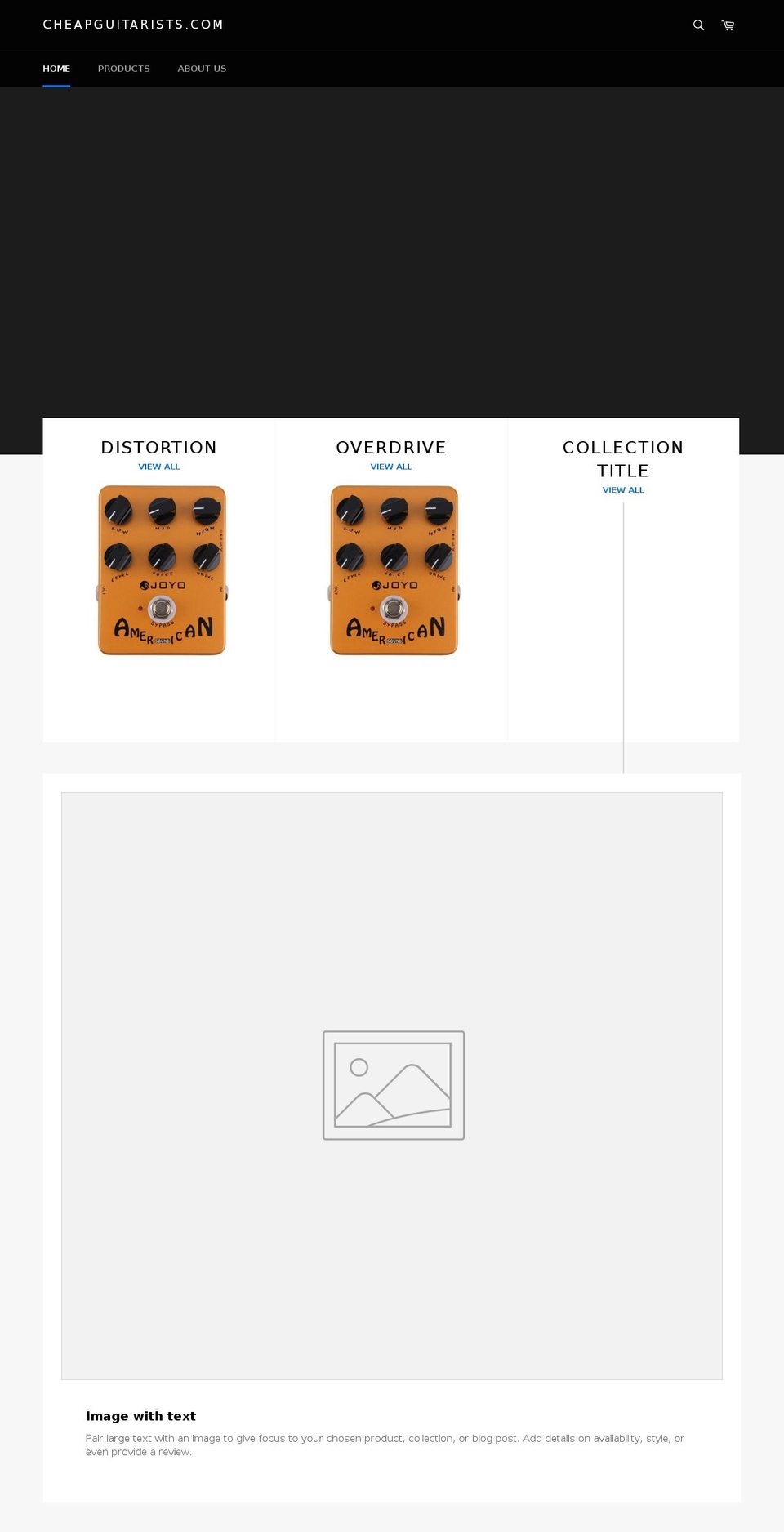 cheapguitarists.com — Shopify storefront screenshot