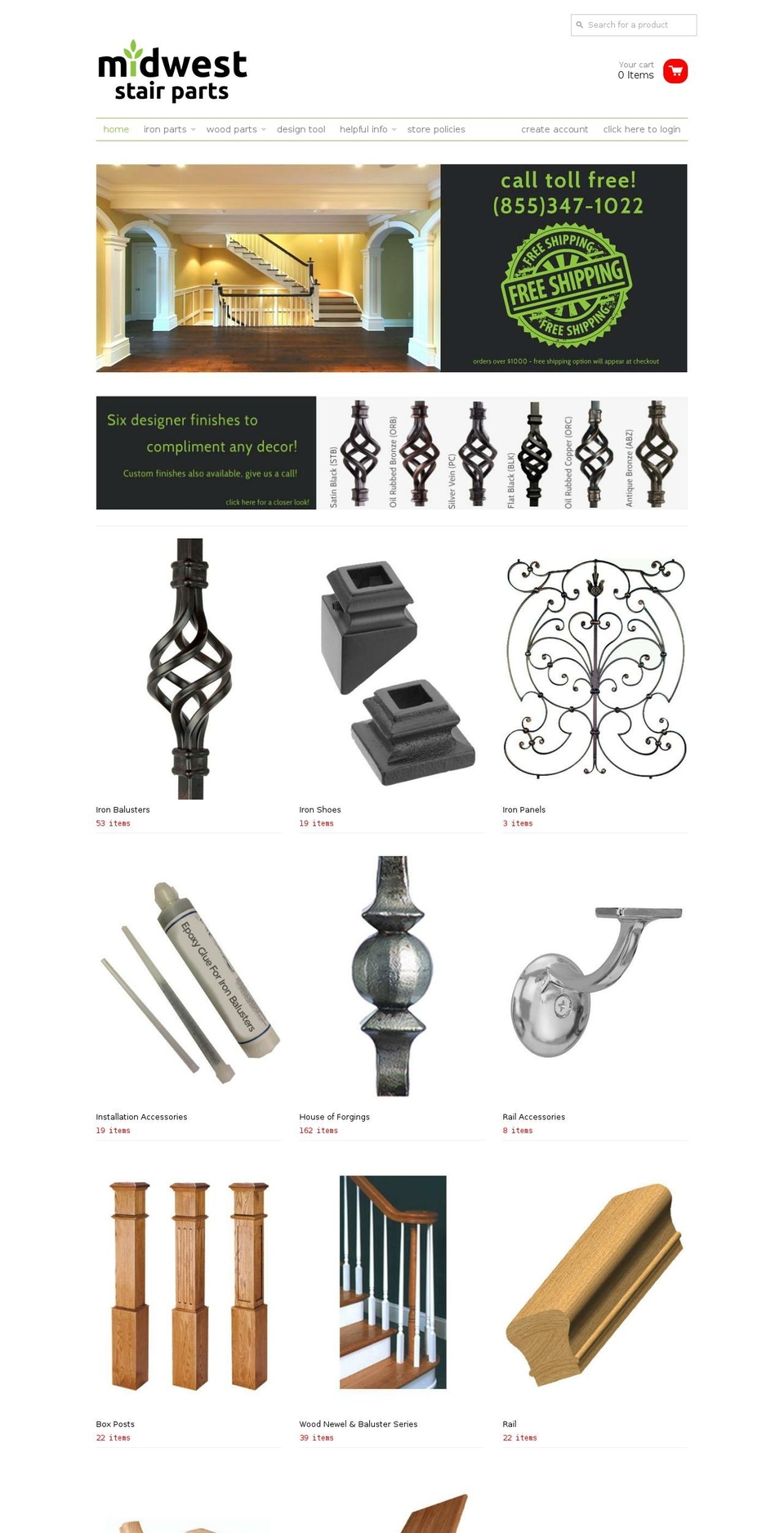 React (Wholesaler) Shopify theme site example cheapironbalusters.com