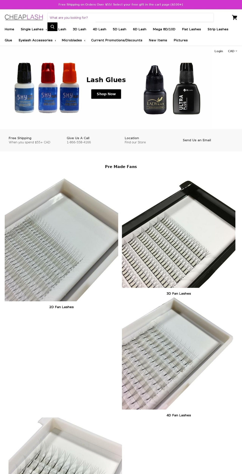 cheaplash.com — Shopify storefront screenshot