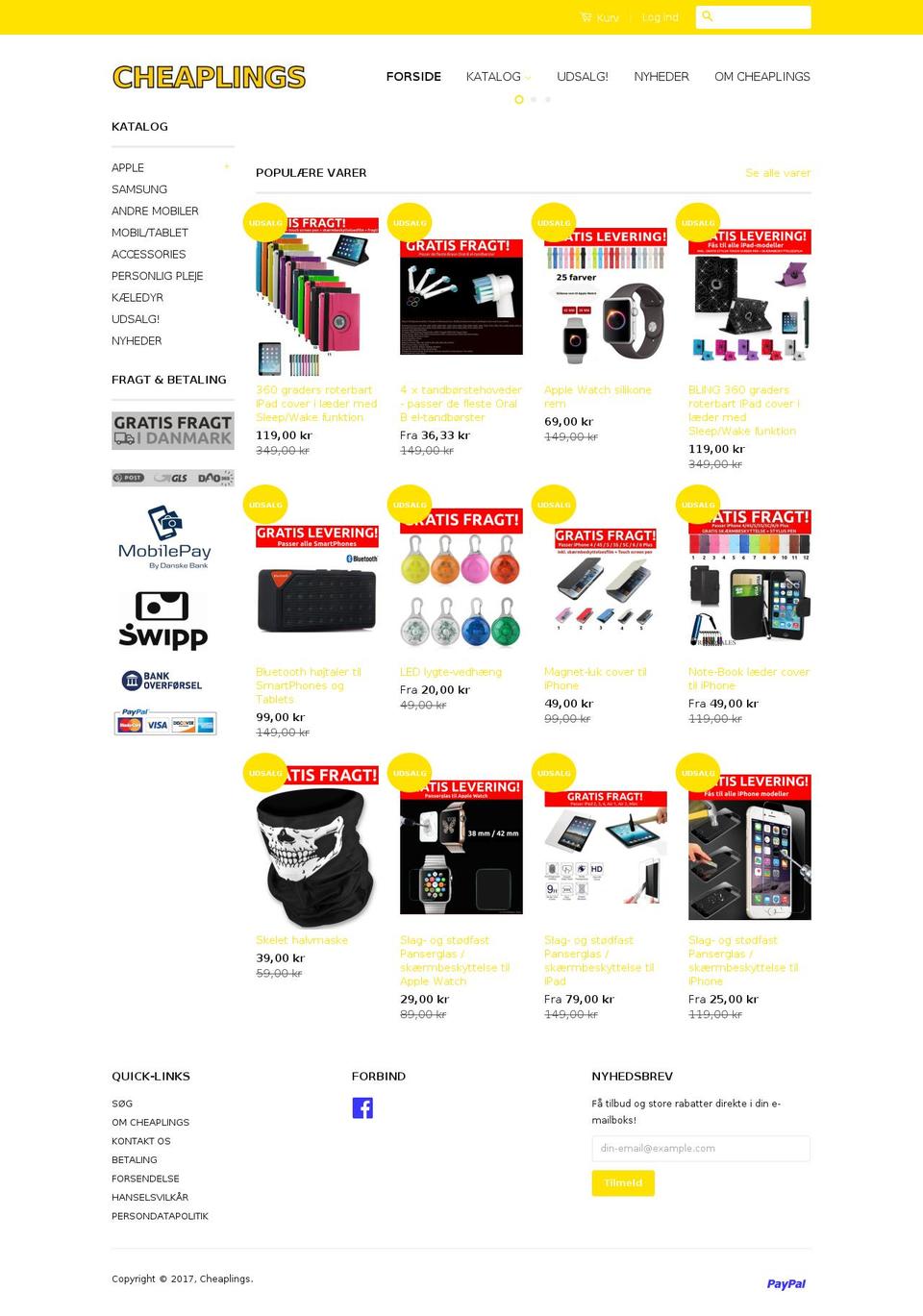 cheaplings.com shopify website screenshot