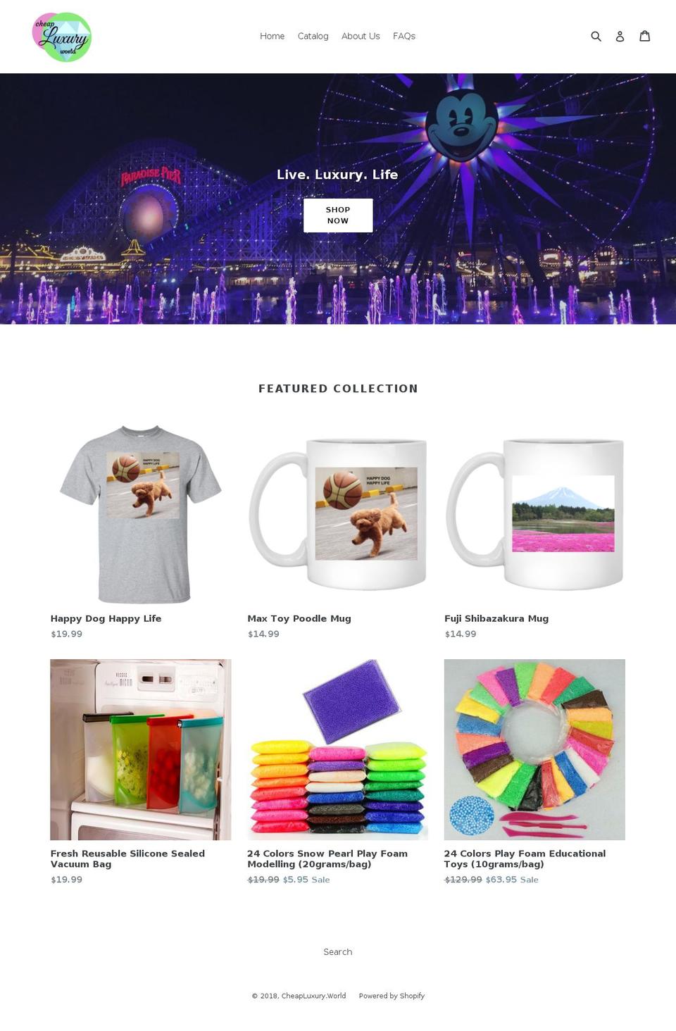 cheapluxuryworld.com — Shopify storefront screenshot