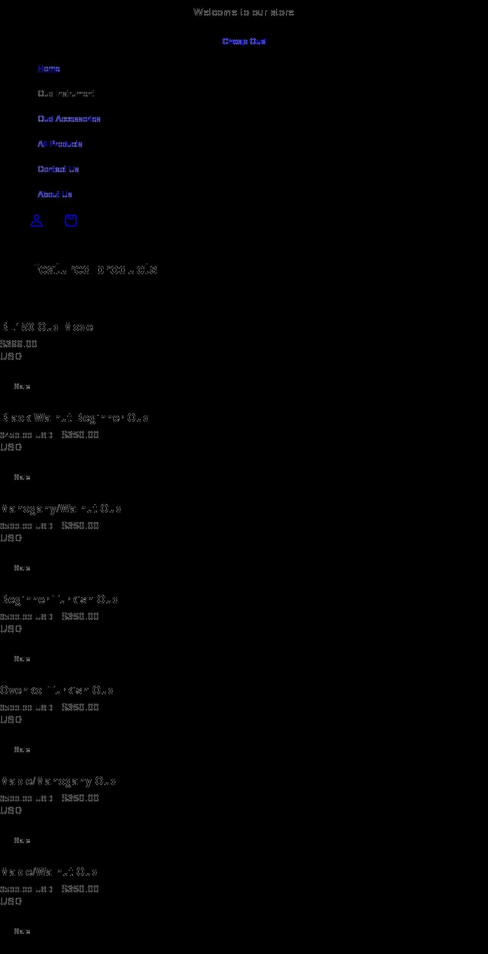 cheapoud.com shopify website screenshot