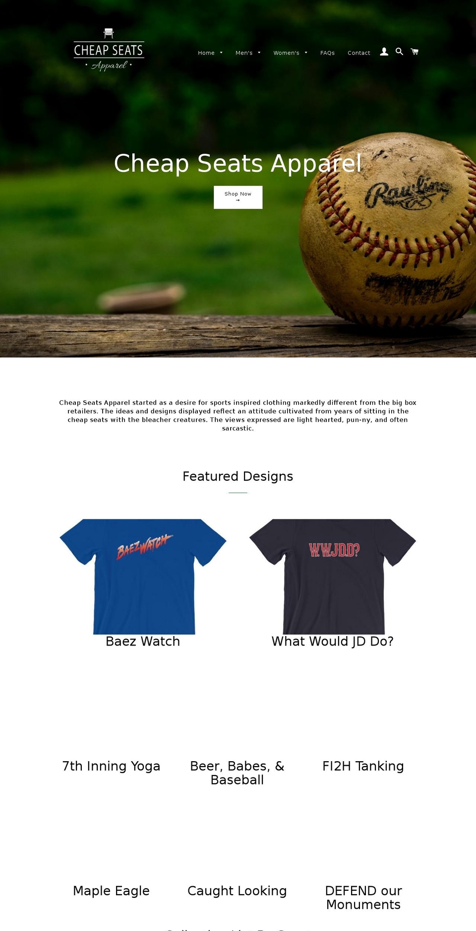 cheapseatsapparel.com — Shopify storefront screenshot